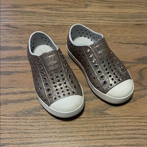 Native Jefferson bling Kids Glittery Slip-On Shoes